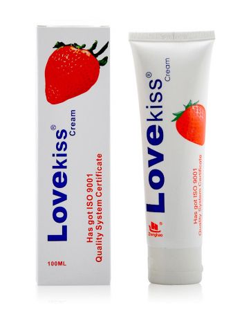 Lubrifiant Love Kiss cu Aroma de Capsuni, 100 ml